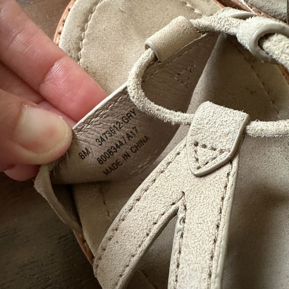 FRYE Brielle Gladiator Lace-Up Sandals Stacked Heel Beige - Picture 8 of 11